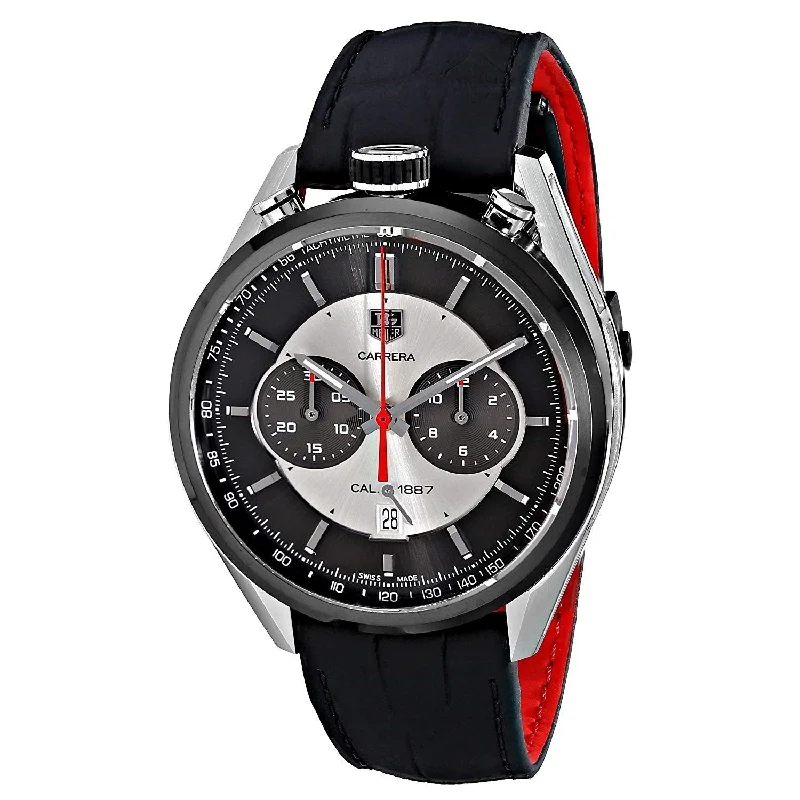 Tag Heuer Men's CAR2C11.FC6327 Carrera Jack Heuer Limted Edition Chronograph Automatic Black Leather Watch