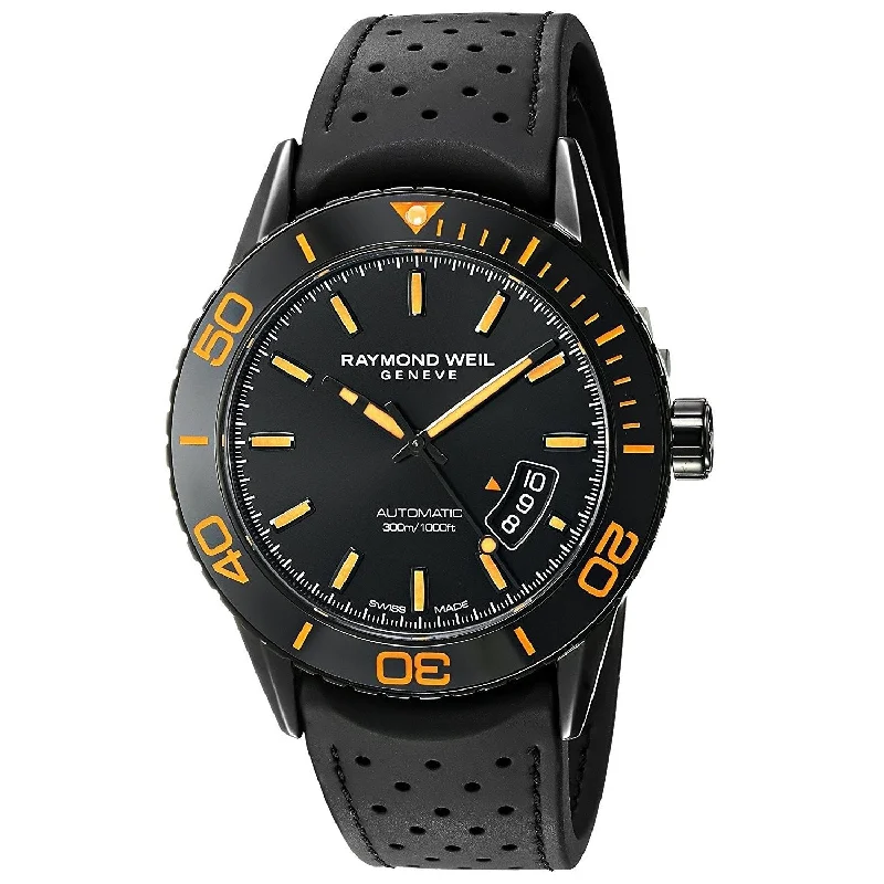 Raymond Weil Men's 2760-SB2-20001 Freelancer Automatic Black Rubber Watch