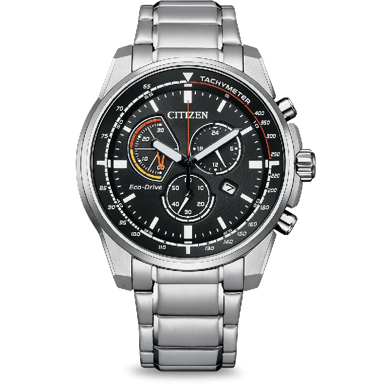 Citizen Eco-Drive Chronograph Men's Watch Black AT1190-87E