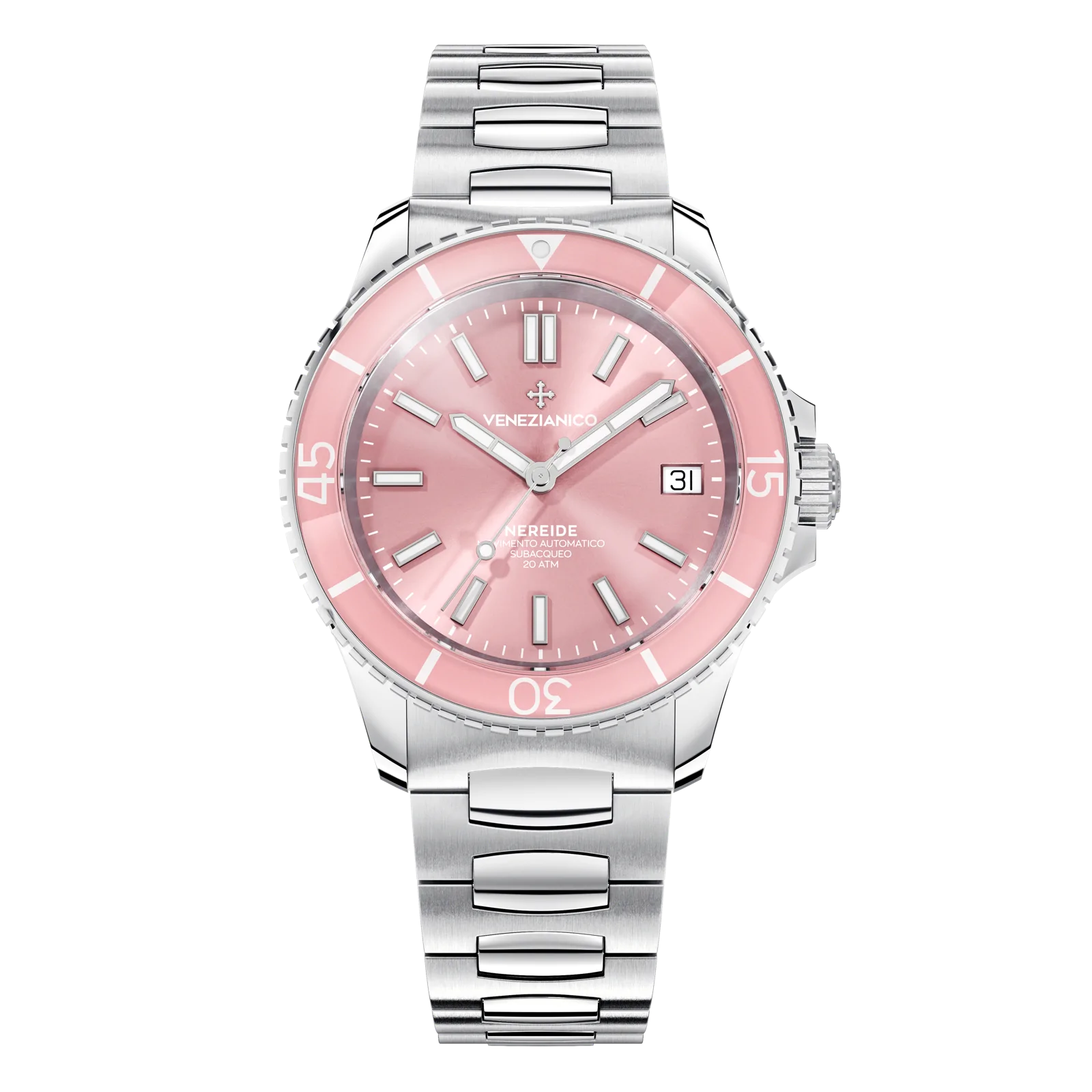 Venezianico Automatic Watch Nereide 39 Canova Bracelet Pink 3121503C