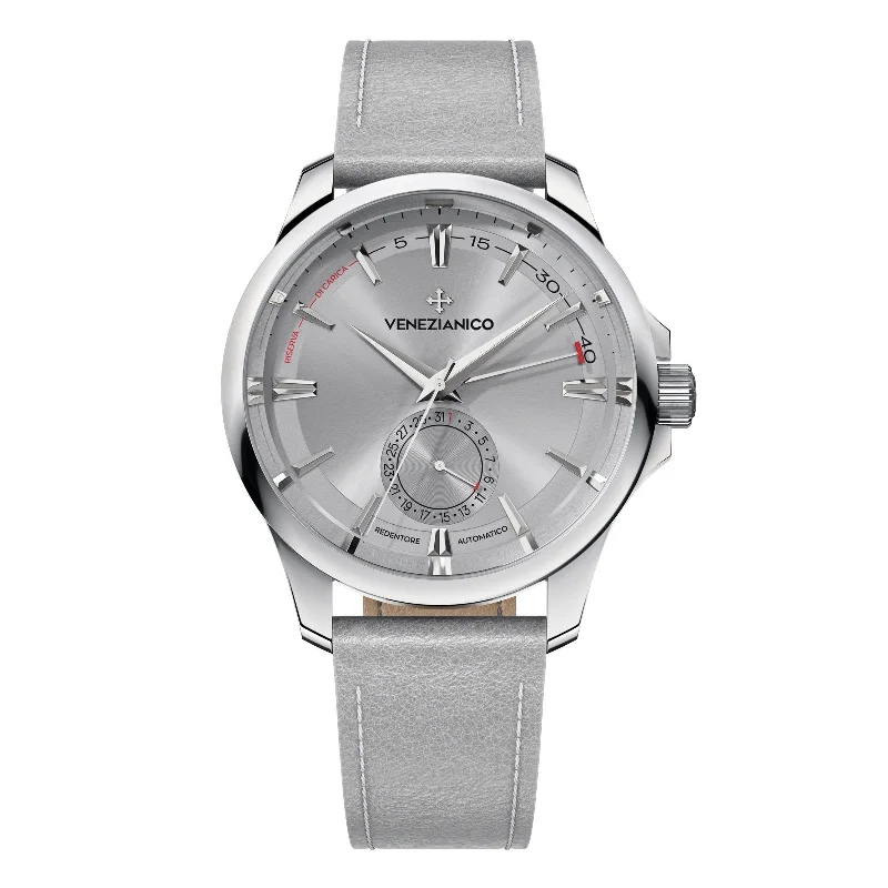 Venezianico Automatic Watch Redentore Riserva di Carica Grey Leather 1321503