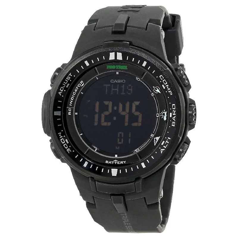 Casio Men's PRW3000-1A Pro Trek Pathfinder Digital Black Resin Watch